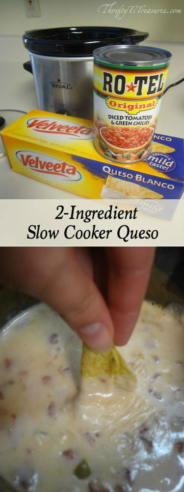 You'll want to add this 2 Ingredient Crockpot Queso to your list of favorite appetizers (and crockpot recipes)! This easy appetizer recipe is definitely a crowd pleaser. It can’t get much easier than this folks!