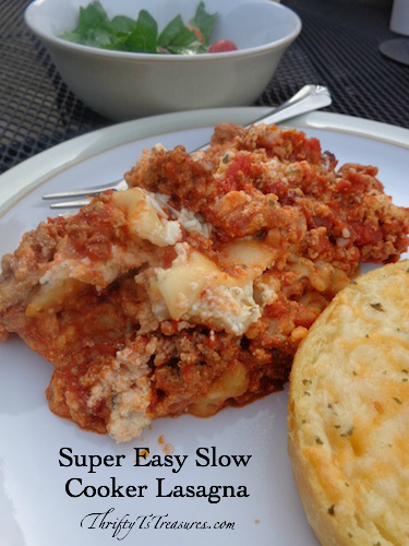 super easy slow cooker lasagna
