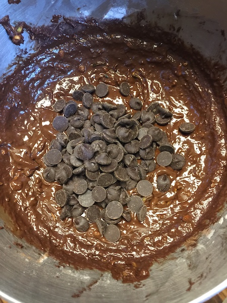 chocolate chip zucchini bread dough