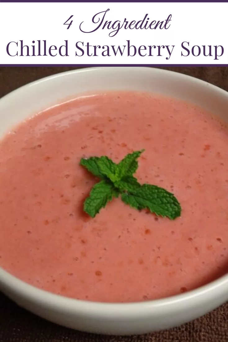 bowl of strawberry soup