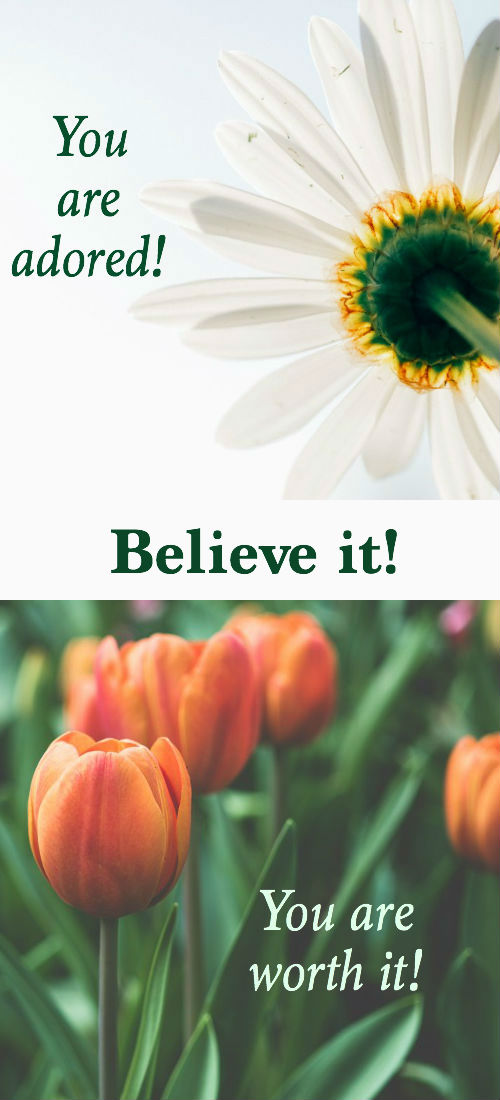 You are adored! You are worth it! These are two truths that everyone woman needs to believe if she's going to live a fulfilled life!