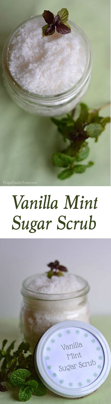 Looking for easy DIY crafts or DIY gifts? This Vanilla Mint Sugar Scrub is the perfect gift ideas! Plus you’ll love the free printables to go with it!