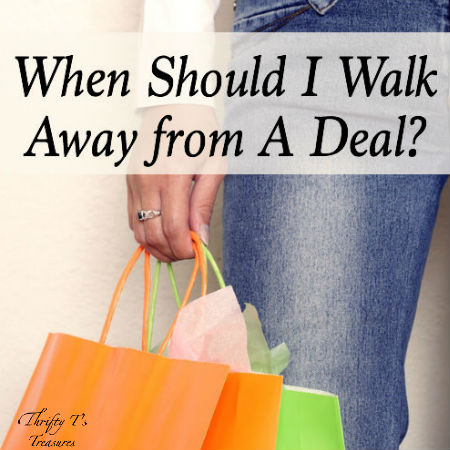 There are always fabulous deals and steals to snag, but I'm learning that one of the best ways to save money is to learn when to walk away from good deals. Keep your money and finances in order by checking out my tips!
