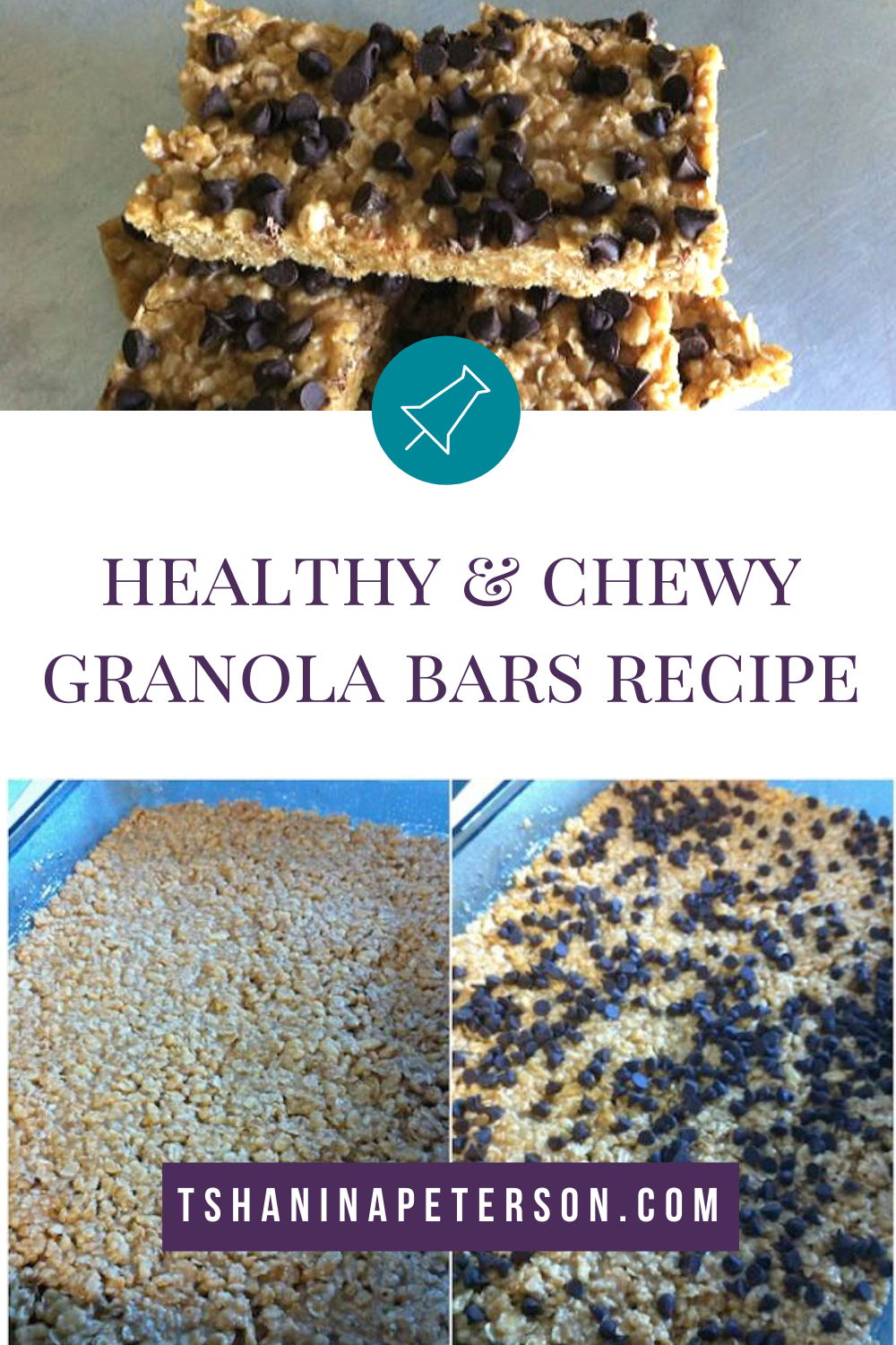 Are you looking for a healthy chewy granola bars recipe that your kids will love? These are simply the best (even better than store bought in my opinion) and my husband loves the crispy crunch from the cereal. Grab your oatmeal (either quick oats or old fashioned will work), honey, coconut oil, peanut butter, rice krispies and chocolate chips and let me show you how to make this super easy no bake recipe!
