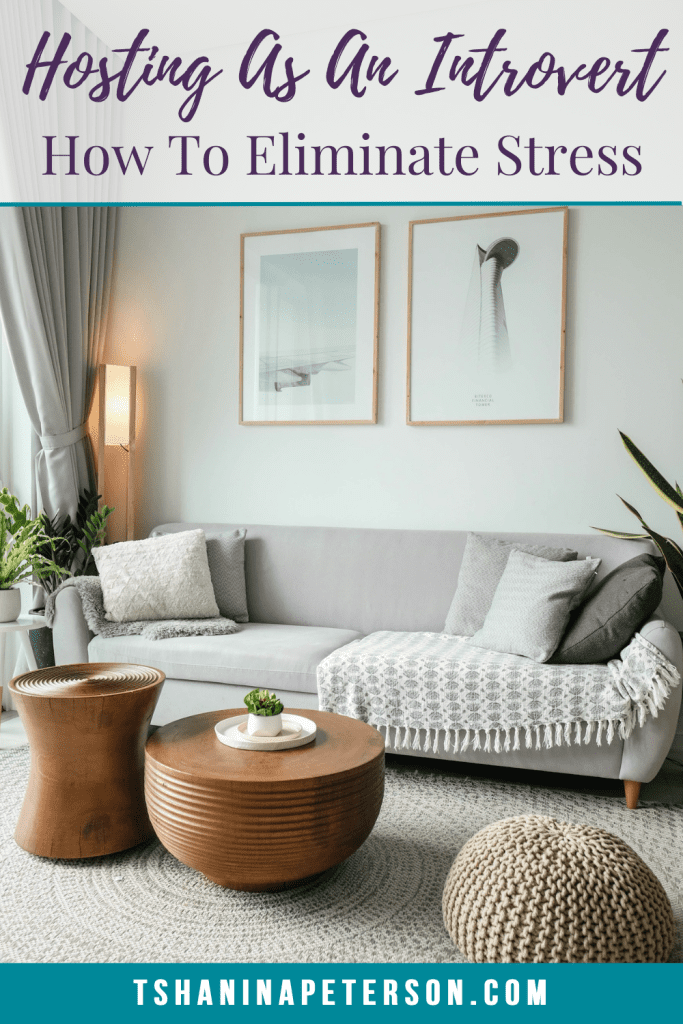 cozy room filled with neutral and light brown furniture - simple tips to eliminate the stress of hosting as an introvert