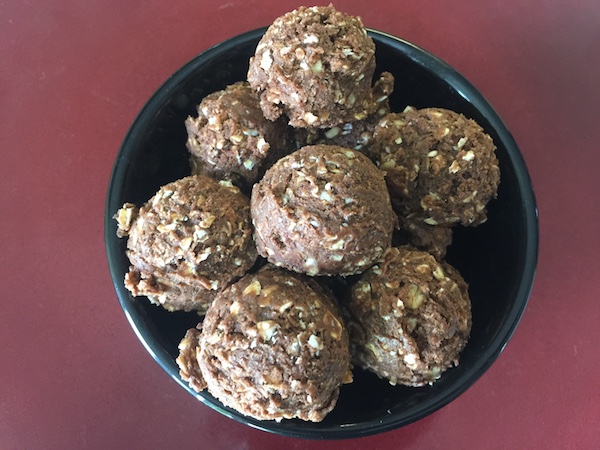 bowl of protein balls