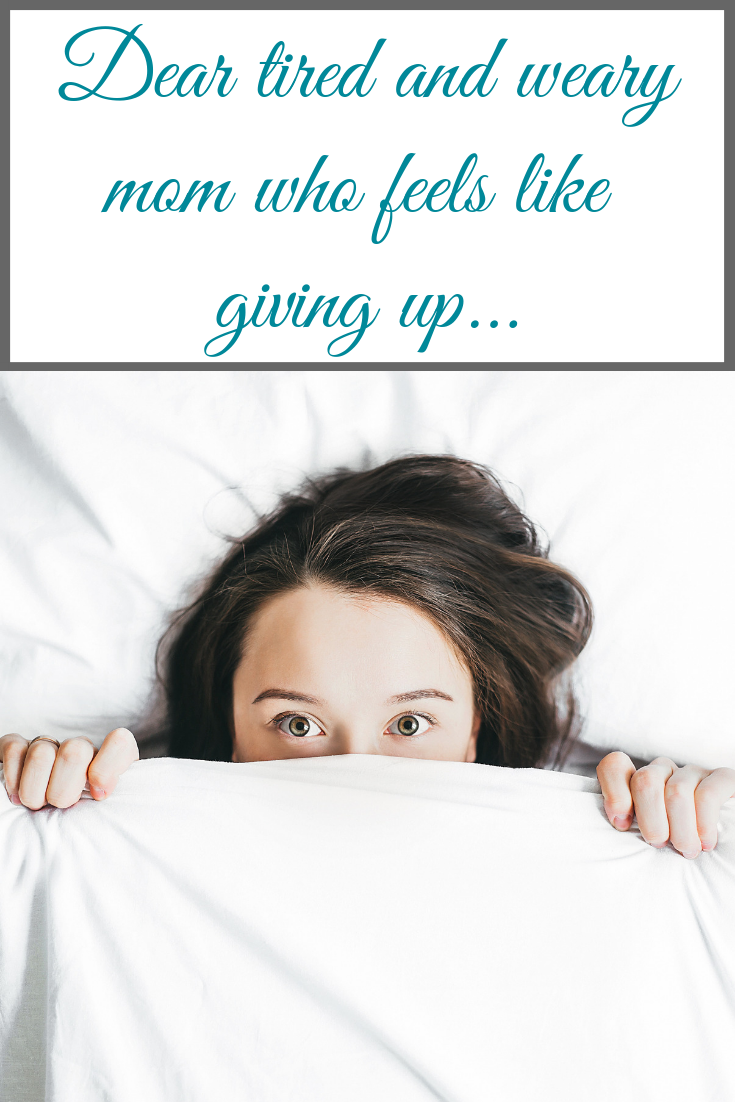 Are you a tired and weary mom who feels like giving up? Like you, I've had those same feelings of wanting to throw in the towel. I'm excited to share the encouragement I recently found to help me keep pressing forward and I pray that it encourages you in parenting your children!