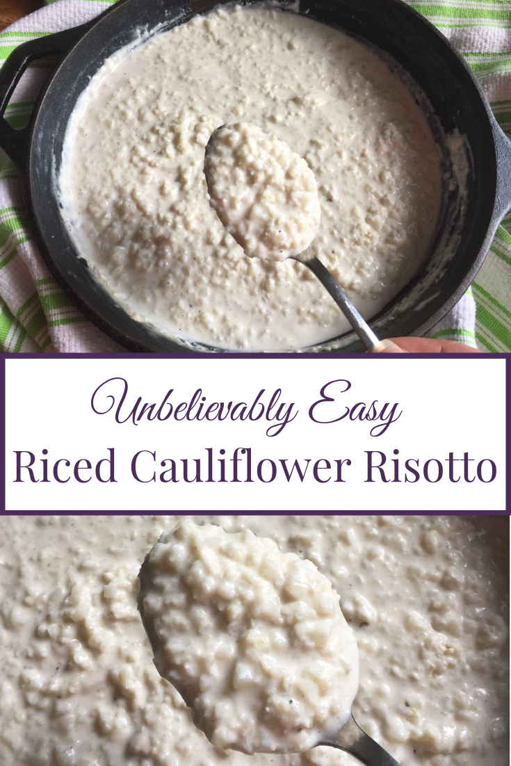 Put down the food processor and grab a bag of frozen riced cauliflower, plus 5 more ingredients, and let me show you how to cook riced cauliflower risotto. I love this recipe because it's a super easy side for dinner. The risotto is creamy, cheesy and will melt in your mouth at first bite.