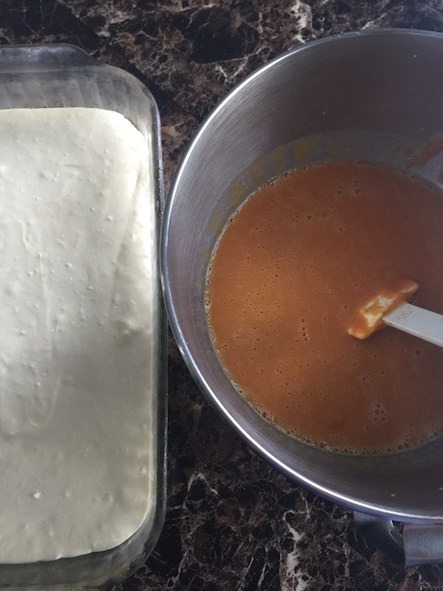 pumpkin bars ready to cook