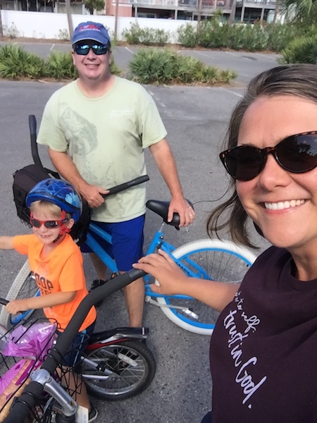 trent, tshanina and dalton on bikes