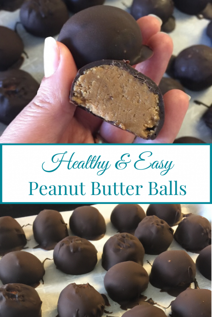 peanut butter balls covered in chocolate