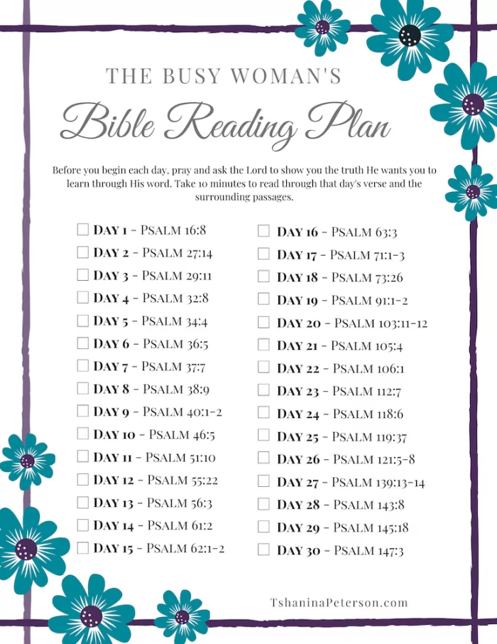 Psalms reading plan tshanina peterson