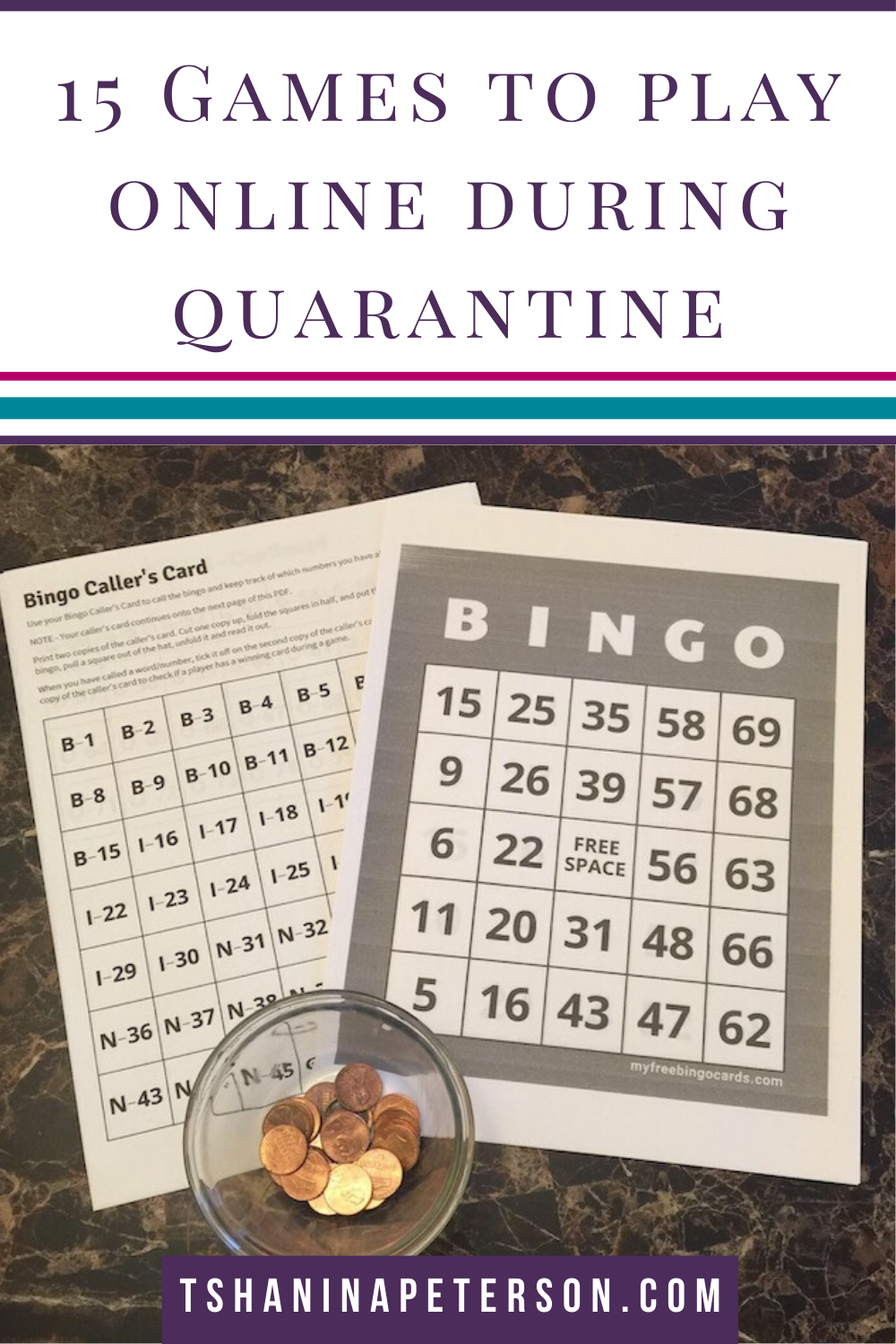 Online Family Bingo Game