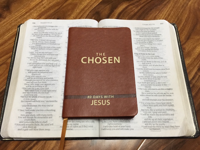the chosen devotion on top of bible