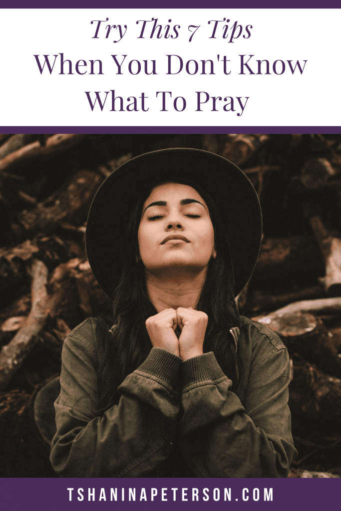 You desperately want to pray but the words just won't come. Whether you're walking through a crisis, dealing with a difficult person or simply having a bad day, know that you're not alone. Let me share what I do when the words won't come and I don't know what to pray. woman with hands clasped together praying