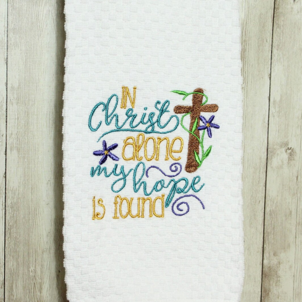 in christ alone my hope is found tea towel