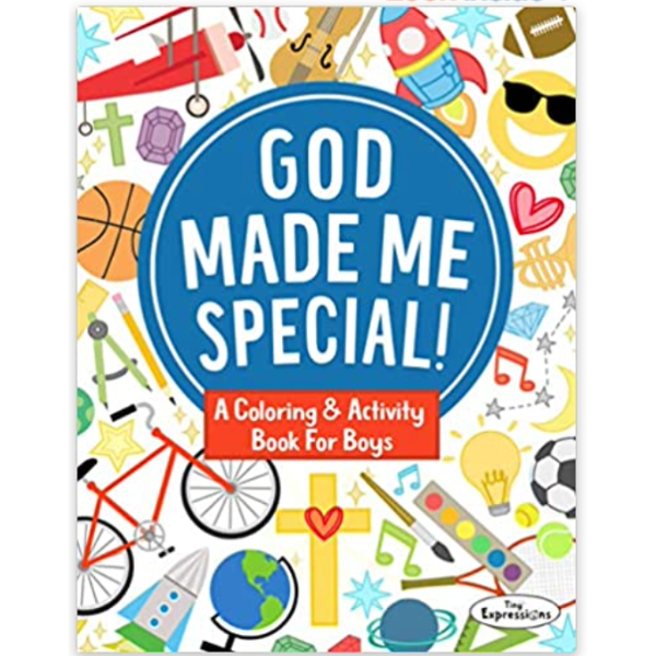 god made me special coloring and activity book for boys