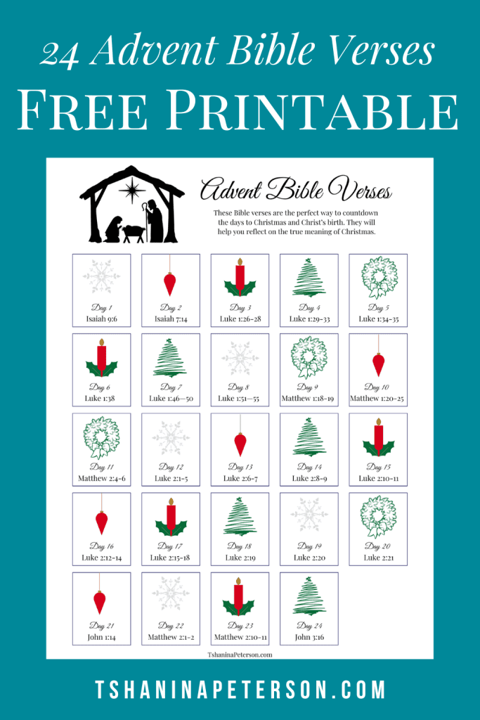 24 Christmas Bible Verses for Advent Calendars