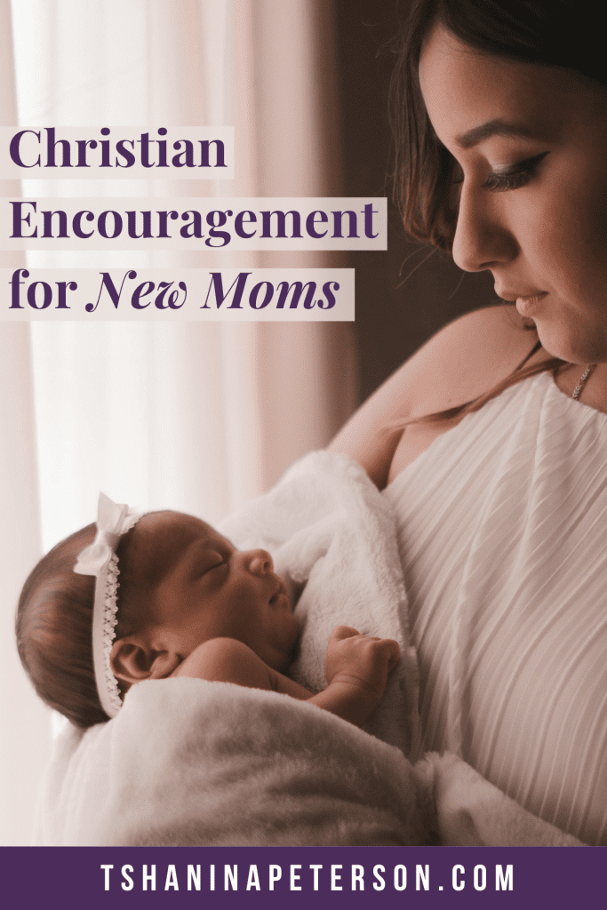 mom holding baby - christian encouragement for new moms