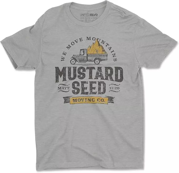 Mustard Seed Moving Company T-shirt with truck graphic and Matthew 17:20 verse – Christian clothing for teen boys