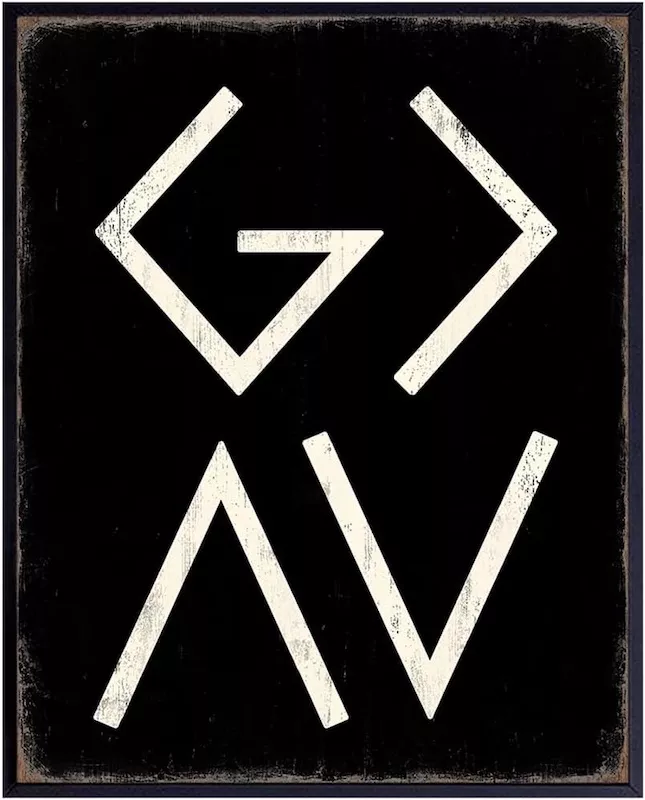 God is greater than the highs and lows wall art – minimalist Christian room décor for teen boys