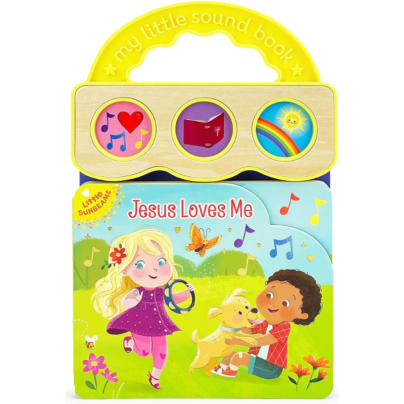 Jesus loves me board book with three song buttons - a Christian for toddlers with Songs