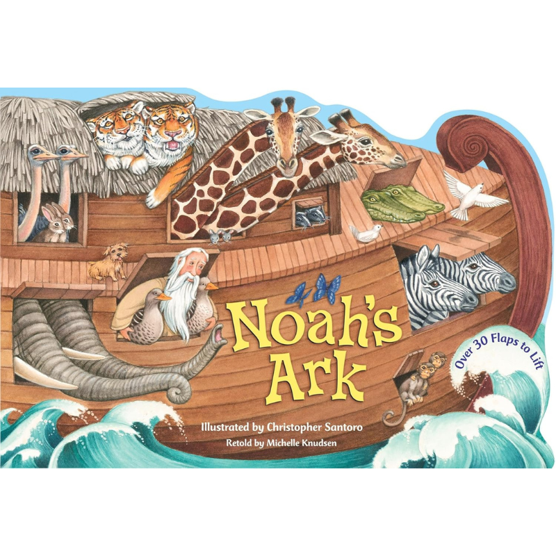 Noah's ark lift-a-flap board book - an interactive Christian book for toddlers