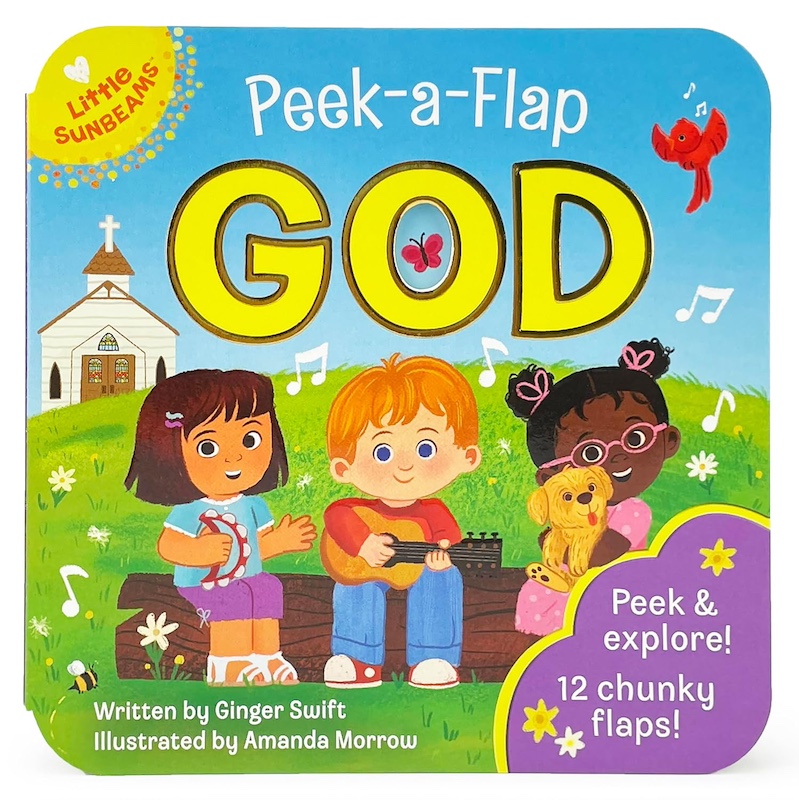 peek a flap god - an interactive Christian book for toddlers