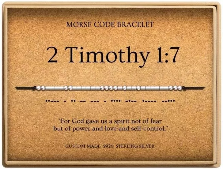 2 Timothy 1:7 morse code bracelet